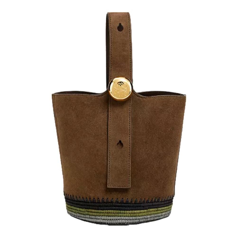 Loewe
Women’s LOEWE x Paula's Ibiza Mini Pebble Suede & Raffia Bucket Bag NWT
